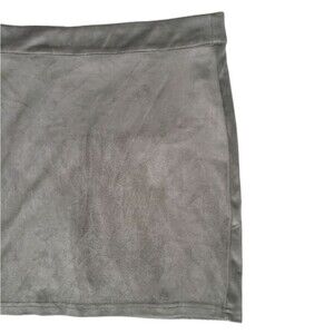 SHEIN -L- Mini Gray Faux Suede Skirt - L